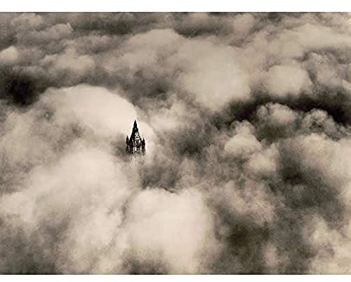 Artery8 New York Woolworth Building Above Clouds Aerial Vintage Photo Art Print Canvas Premium Wall Decor Poster Mural Wolken Jahrgang Fotografieren Wand Deko