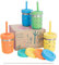 Elk and Friends 10oz Stainless Steel Kids + Toddler Drinking Cups | The Original Mason Jars with Lids + Sleeves + Straws | Smoothie Cups | Spill Resistant | Dishwasher Safe | 4 Pack
