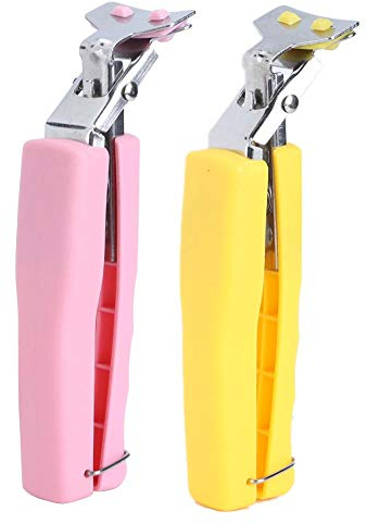 2Pcs Anti-Hot Clip Multifunction Stainless Steel Dish Clamp Bowl Clip Anti Hot Tong Pot Pan Grippers Kitchen Tool(Pink)