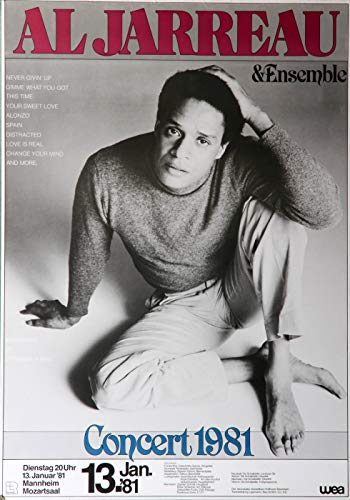 Premium Poster/Plakat | DIN A1 | Wanddeko | Live Konzert Veranstaltung » Al Jarreau & Ensemble, Manheim 1981 «