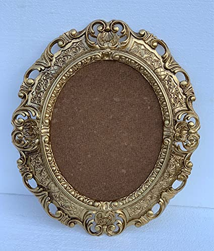 artissimo Bilderrahmen Barock Gold Oval mit SCHUTZGLAS Antik Klassik 45x38 Prunk Bilderrahmen 24x30cm Fotorahmen