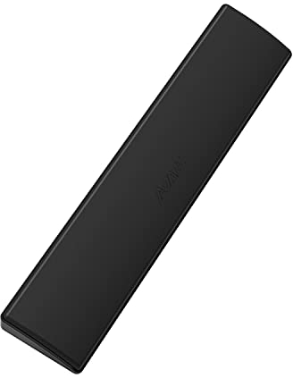 Repose-poignet ergonomique pour clavier de jeu Pieds en caoutchouc antidérapants avec coussin de poignet en mousse à mémoire de forme pour taper au travail 14,1 * 2,8 * 0,8 pouces (Noir)
