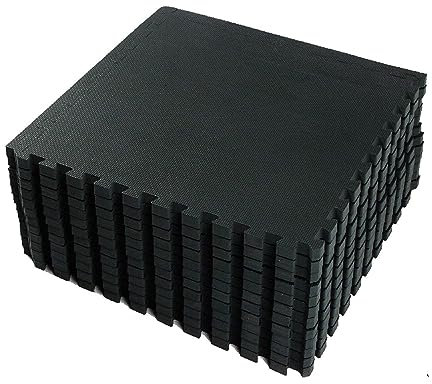 Abaseen Interlocking Floor Mats Exercise Mats, Gym Flooring Mat, Under Pool Mats Interlocking Puzzle EVA Floor Tiles, Cushion For Home Workout, Yoga Matting EVA Foam-Rubber Non Slip Tile 60 x 60 cm