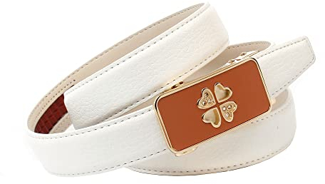 Anthoni Crown Damen Ledergürtel Gürtel, Beige, 85