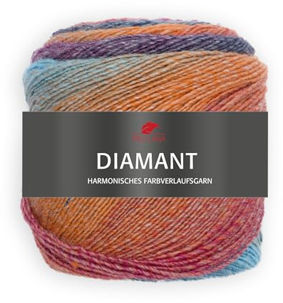 PRO LANA Diamant 150g 98 - türkis/blau/orange