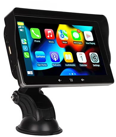 Annadue Tableta Portátil con Pantalla Táctil de 7 Pulgadas IPS HD Panel de Pantalla Táctil Capacitiva Estéreo de Coche Android para Bluetooth, WiFi, FM, Navegación GPS