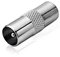 conecto Antennen-Adapter, F-Buchse auf IEC-Koax-Stecker, Adapter zum Verbinden von IEC-Anschlüssen mit Sat-Anschlüssen, Nickel, SA-CC50839, 1er Set