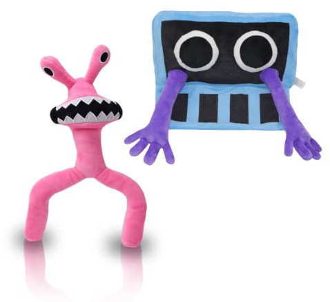 Rainbow Friends Peluche,Horror Gioco Bambola di Peluche Rainbow Friends,Rainbow Friends Giocattoli di Peluche Amici Arcobaleno,Rainbow Friends Plush per Ragazzi Ragazze e Amanti del Gioco (Rosa)