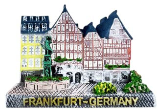 Frankfurt Deutschland Kühlschrankmagnet Tourist Souvenir Kühlschrank Dekoration 3D Magnetaufkleber handbemalt Bastelkollektion