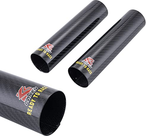 PRO CAKEN Protezione per forcella anteriore del motociclo in fibra di carbonio, copertura avvolgente per ammortizzatori e stivali, regolabile, 2 pezzi, universale, per moto da cross, 202 mm