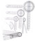 Medizinisches Goniometer-Set, 6-teiliges Medizinisches Winkellineal Medizinischer Spinal-Goniometer-Winkelmesser