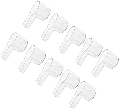 OHPHCALL 10pcs Reusable Toothbrush Covers Transparent Electric Toothbrush Accessories Dustproof Protector Caps for Travel Camping and Home Use