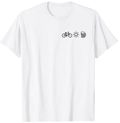 Sonne Fahrrad Bier T-Shirt I Fahrradfahrer T-Shirt