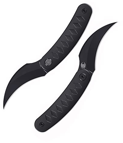 Cavol Kage Klappmesser Front Flipper Messer,64mm M390 PVD Klinge Pikal Messer Taschenmesser Folding Knife,Titanlegierung Griff Klappmesser,Outdoor EDC Pocket Knife (schwarz)