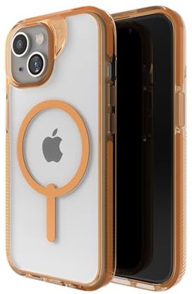 ZAGG Santa Cruz Snap Case for iPhone 15 - iPhone MagSafe Phone Case, Drop Protection (13ft/4m), Durable Graphene, Anti-Yellowing, and Scratch-Resistant iPhone Case Orange