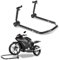 Ikodm Montageständer Motorrad Ständer Motorradheber Vorne, Montagelift Frontständer, Aufbockvorrichtung, breitenverstellbar, Wartungs-/Montagearbeiten für Motorräder bis 300 kg, Schwarz