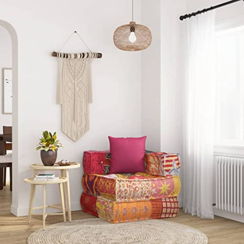 MNISDFL Patio Stuhl Möbel Ersatz Kissen Modularer Pouf mit Kissen Patchwork Stoff