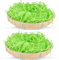 Funmo 2 Stück Osterkörbchen,Osternester Korbflechten mit grünem Gras, Osterkörbe zum Befüllen,Kinder Ostern Eier Dekoration, 22 x 5cm