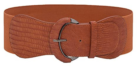 Maythere Blau Ist Eine Gürtel dehnbarer Gürtel aus elastischer Gürtel für Frauen Dekoration Sommer Damen Kurz (Coffee, One Size)