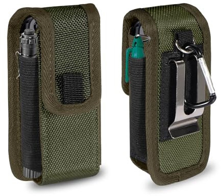 KENOBEE Multitool Sheath EDC Pouch for Leatherman Wave Plus Wingman Surge Rebar, Multi-use Belt Clip Tool Holder Bag, Utility Tactical Waist Pack Camping Hiking Pocket Organizer, (Army Green)