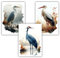Samunshi® 3x Poster Vogel Set mit Storch Kranich Fischreiher Bilder für Jugendzimmer Deko Geschenk DIN A4 21x29,7cm