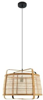 Lindby Pendelleuchte Liriana (Landhaus, Vintage Rustikal) aus Holz (1 flammig E27) - Deckenlampe Esstischlampe Hängelampe Hängeleuchte Wohnzimmerleuchte
