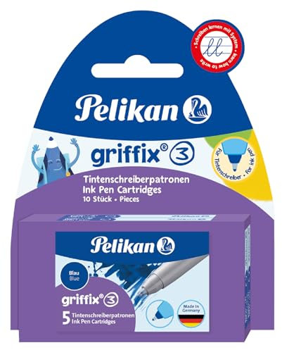 Pelikan 943399 Patronen für Tintenroller, blau (10 Stück (2er Pack))