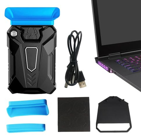 Cooling Fan - USB Portable Cooler, Laptop Cooling Fan | Small Cooling Pad with Automatic Manual Mode, Accelerate Heat Dissipation Laptop Pads External Fans for Immediate Cooling,