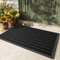 COLOR&GEOMETRY Door Mats Outdoor Heavy Duty 43.5 X 75 cm, Dirt Trapper Outside Door Mats Non Slip, Waterproof, Rubber Backed Outdoor Doormat for Front Door, Entryway, Patio - Black