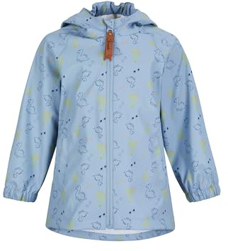 Sterntaler Regenjacke ungefüttert Dino - Kinder Regenjacke wasserdicht - Jungen Jacke mit verschweißten Nähten Kapuze und reflektierendem Detail - robuste Regenbekleidung