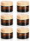 Fanchu 6 Stück Creme Behälter, Amber Glas Leer Cremetiegel, Cremedosen zum Befüllen Glasbehälter mit Deckel und Liner für Kosmetik Cremes Lotionen ätherische Öle (Style A, 30ml)