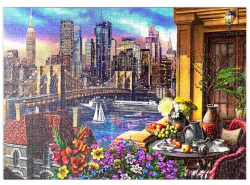 MyPuzzle Der Zauber von Manhattan NY - Premium 500 Teile Puzzle - MyPuzzle Sonderkollektion von Puzzle Galaxy