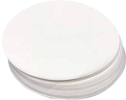 Lot de 100 feuilles de papier sulfurisé anti-adhésif - 20 cm - Cercles de parchemin - Pour friteuse à air chaud - Rondes - Pour hamburgers, fromages, grillades, gâteaux, pizzas