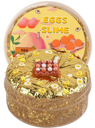 Gold Foil Slime, Clear Slime für Kinder, Schleim-Partygeschenke für Mädchen und Jungen, Sensorisches Schleim Spielzeug, Ostern, Halloween, Weihnachten, Geschenk für Mädchen und Jungen