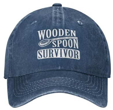 Women Men Cowboy Cap Wooden Spoon Survivor Baseball Hat Adjustable Sports Cap Vintage Casual Cap for Unisex Running Hiking