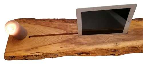 ELI Badewannenbrett Relax Rex - Eiche - Eckig ohne Baumkante (85 cm)