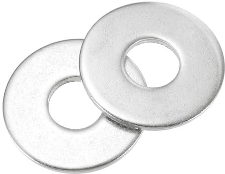 sourcing map Lot de 2 rondelles plates M24 en acier inoxydable 304 - 24 mm x 70 mm x 3 mm d'épaisseur - Pour vis, boulons, robinets de jardin, rondelles de plomberie, réparation - Argenté