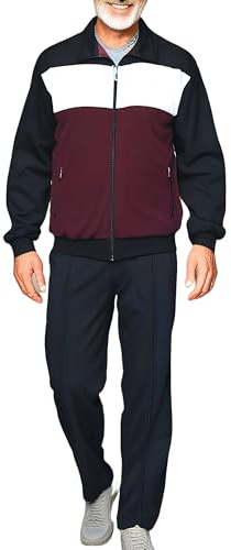 Herren Freizeitanzug Jogginganzug Trainingsanzug Sportanzug Jacke Hose | Reißverschlusstaschen, Bugnaht, bequem, auch in Kurzgrößen