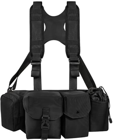 Kalofaye Kameragurt, Brusttasche, wasserdicht, multifunktionale Kameratasche, Weste, Hüfttasche, verstellbarer Gurt, geeignet für die Aufbewahrung von DSLR-Kameragehäuse, Objektiv, Smartphone