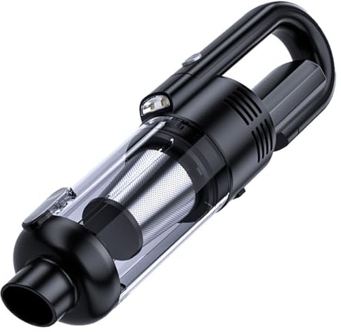 Zkydhbd Aspirateur à main de voiture 6000 Pa d'aspiration sans fil 50 W avec filtre HEPA lavable, lumière LED pour maison, voiture, poils d'animaux domestiques, aspirateur à main haute aspiration