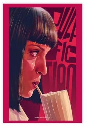 YJACED Poster aus der TV-Serie – Pulp Fiction Leinwand-Poster, Schlafzimmer, Dekoration, Landschaft, Büro, Raumdekoration, Geschenk, 30 x 45 cm