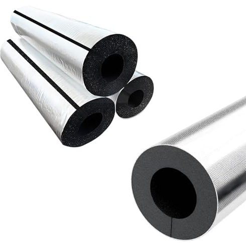 Ø 22-110mm Isolation Tuyaux Mousse, Aluminium Manchon de Tuyau D'isolation pour Tube Chauffage & Climatisation, Autocollant Tube Isolant, Epaisseur 15/20/30mm(15mm,27mm)