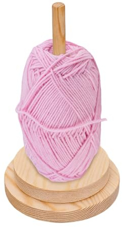 Tanxier Garnhalter Spinner, Holz Häkelgarn Wickler Organizer, Garn Organizer Häkelhilfe Wickelvorrichtung, für Mütter Erwachsene Bastler Stricker Zuhause Reisen