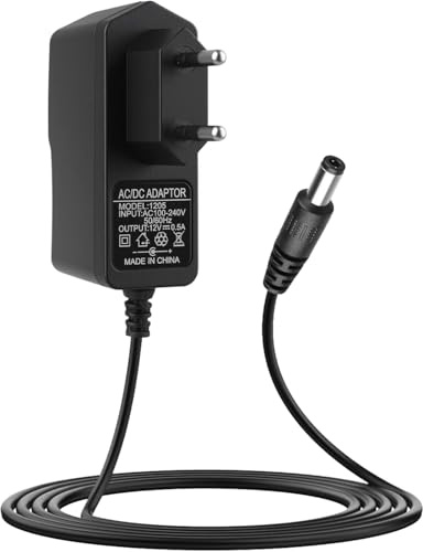 zstg 12V 0,5A Adaptador Cargador 5,5x2,5mm Conector | para Tira LED, Cámara CCTV, Enrutador, Ventiladore, Altavoz y Módem, Fuente de Alimentación Universal AC 100–240V, 1m Cable