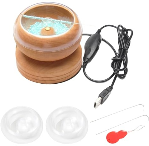 Jvjggag Wooden Bead Spinner Tool - Adjustable Speed Bracelet and Necklace Maker, Clay Beads Stringing Machine for DIY Jewelry Crafting Lovers and Creative Beginners