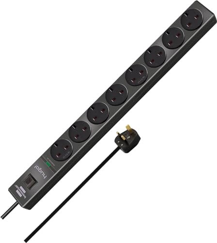 Brennenstuhl 1150613324 Hugo 05VV-F3G1,25 Stromschiene, mit Überspannungsschutz, 19.500 A, 2 m, 1150613318