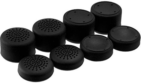 AceShot Thumb Grips (8pc) for Xbox One (& One S) by Foamy Lizard ® Sweat Free 100% Silicone Precision Raised Antislip Rubber Analog Stick Grips For Xbox One Controller (8 grips) BLACK