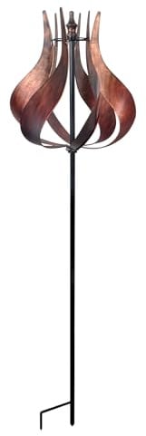 Peaktop Garden Dekor Solarenergie Metall Windmühle Tulpe 3016387