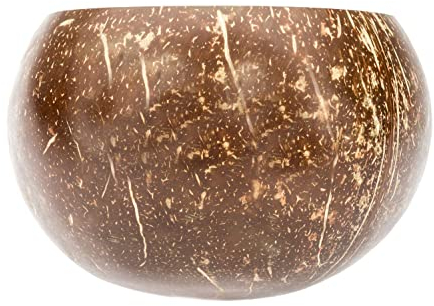 NaDeco Kokos Becher poliert Ø 10-13cm | Kokosnuss Schale poliert | polierter Kokosbecher | echte polierte Deko Kokosnuss | Kokosnussschalenpoliert | Deko Kokosnuss | Beach Party | Beach Club Deko