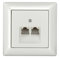 JUNG mit Rutenbeck UAE-Anschlussdosen Set 2fach UAE 8/8 (8/8) Cat.6a, 1fach Rahmen + Abdeckung